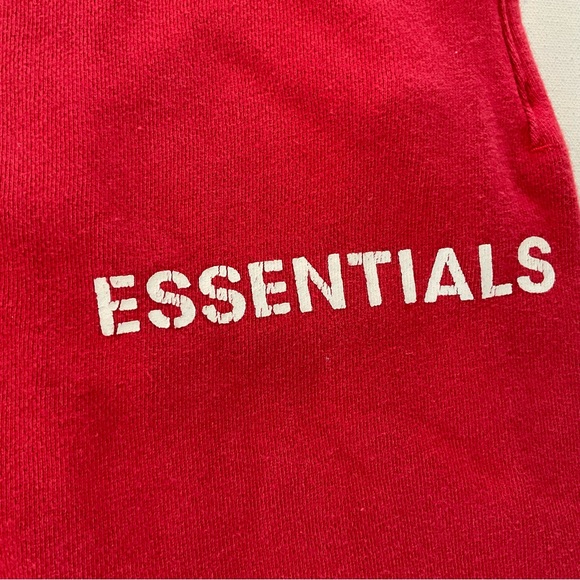Fear Of God FOG Essentials Red Sweatpants Men’s M Joggers - Picture 4 of 16